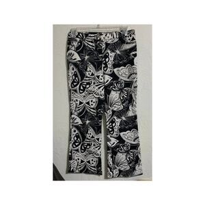 St. John Sport Marie gray butterfly Pants 10 Capri